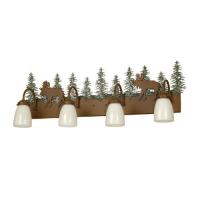 Meyda Blue 29474 - 35"W Wandering Moose 4 LT Vanity Light