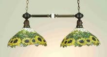 Meyda Blue 65825 - 35" Long Wild Sunflower 2 LT Island Pendant