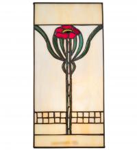 Meyda Blue 67291 - 6" Wide X 12" High Poppy Window