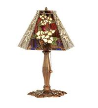 Meyda Blue 81619 - 19" High Oriental Peony Accent Lamp