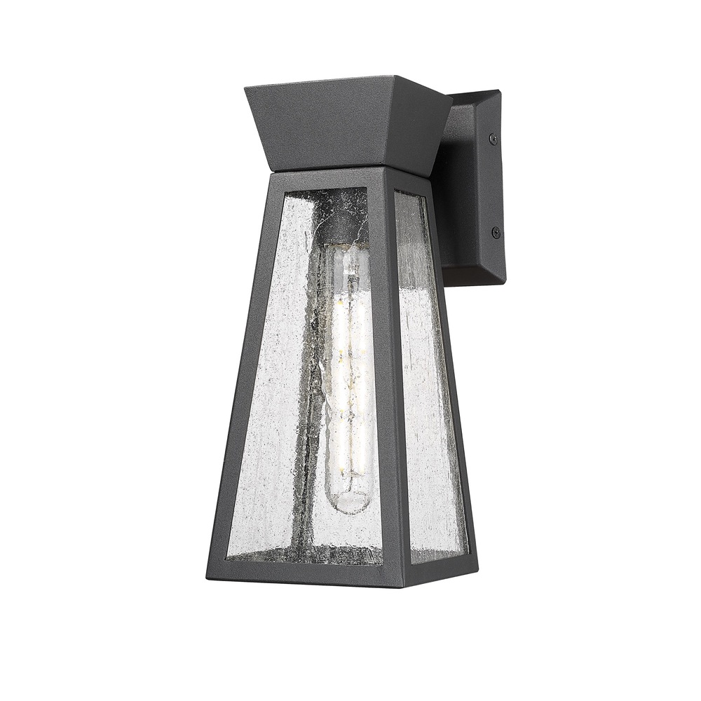 Lucian Collection 1-Light 12" Outdoor Wall Light Black