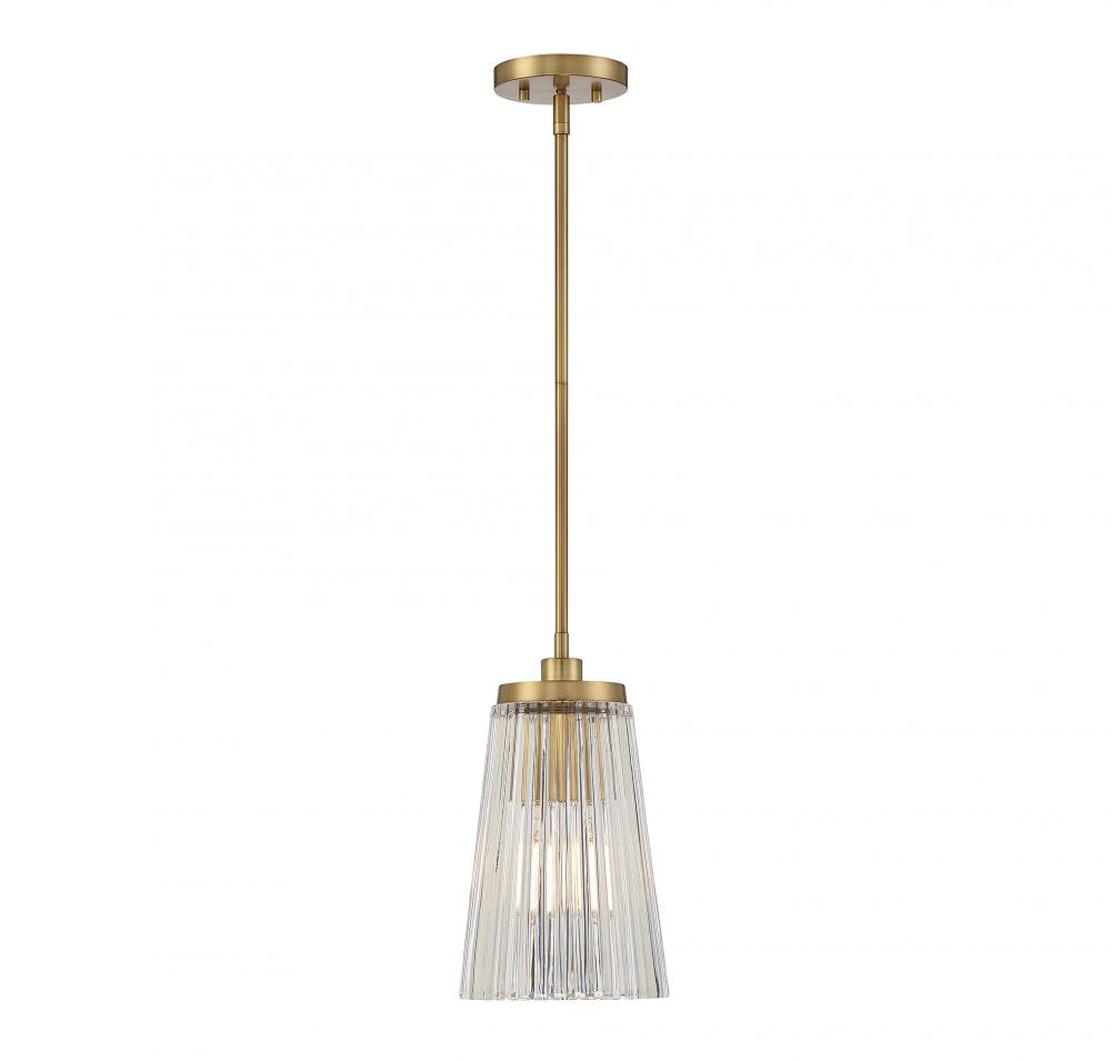 Chantilly 1-Light Pendant in Warm Brass