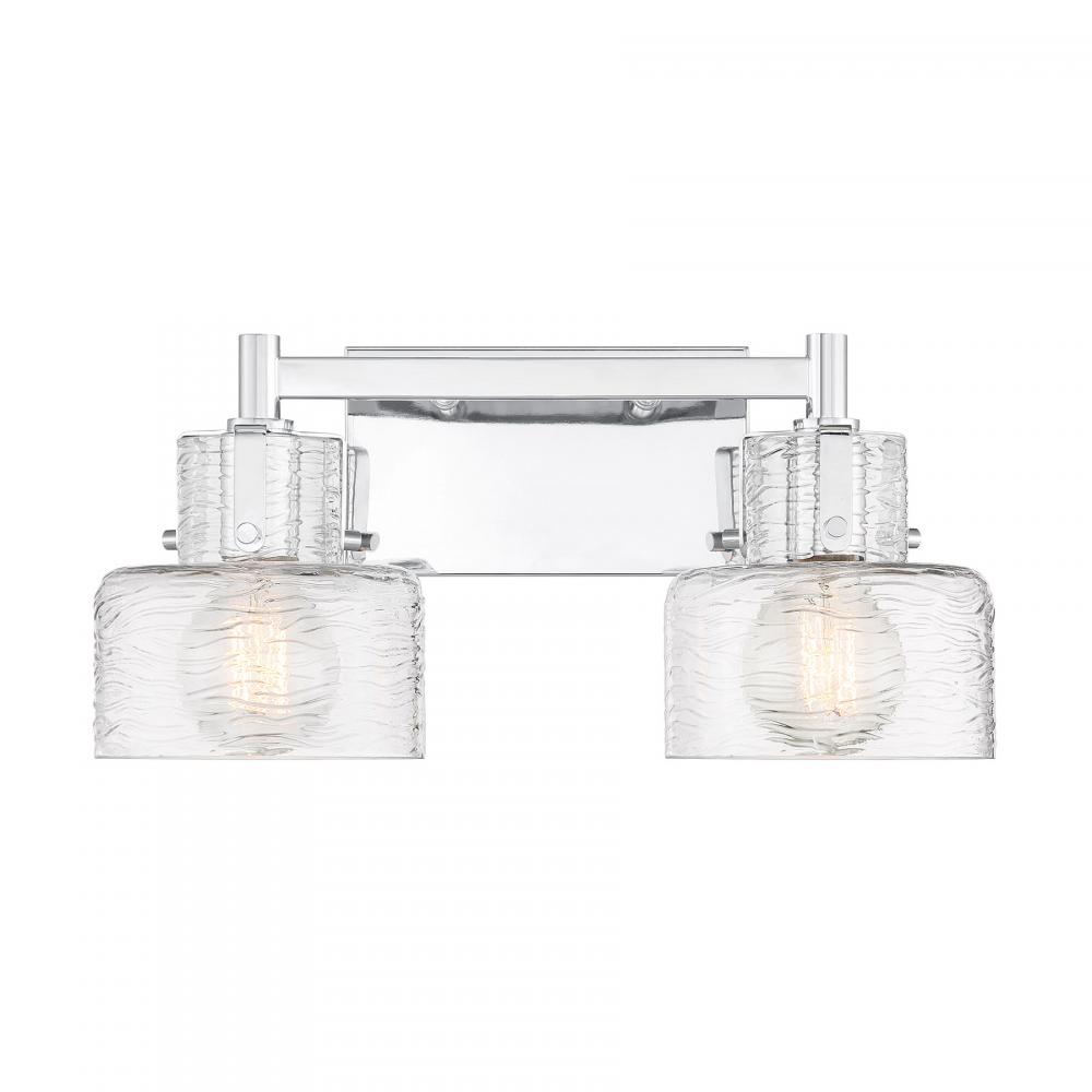 Dover 2-Light Bathroom Vanity Light in Chrome