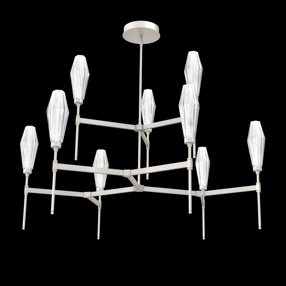 Aalto Round Belvedere Chandelier-54-Metallic Beige Silver