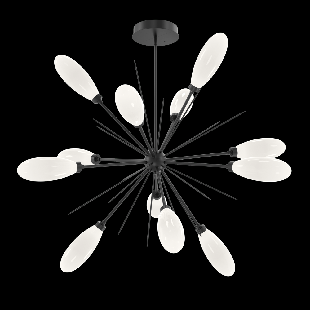 Fiori  Starburst Chandelier - 46" -Matte Black