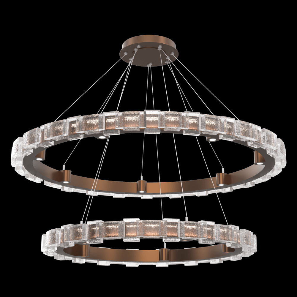 Tessera 38" & 50" Two-Tier Ring-Burnished Bronze