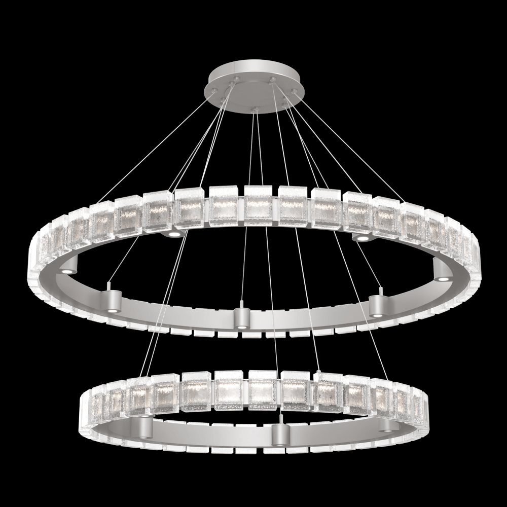 Tessera 38" & 50" Two-Tier Ring-Beige Silver