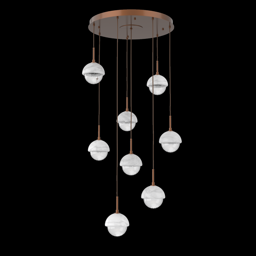 Cabochon Round Pendant Chandelier