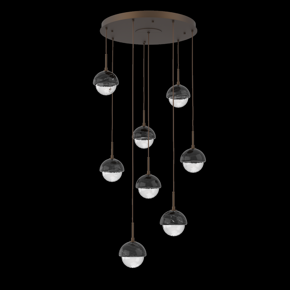 Cabochon Round Pendant Chandelier