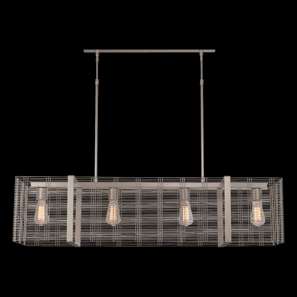 Downtown Mesh Linear Suspension-60-Novel Brass