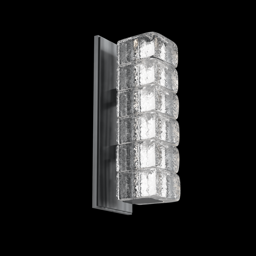 Asscher Sconce-Gunmetal-Asscher Clear