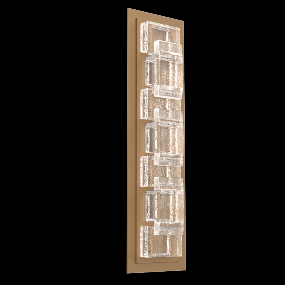 Tessera  Sconce (S)-Novel Brass-Tetro Cast Glass