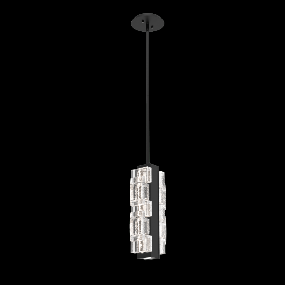 Tessera Pendant-Matte Black-Tetro Cast Glass