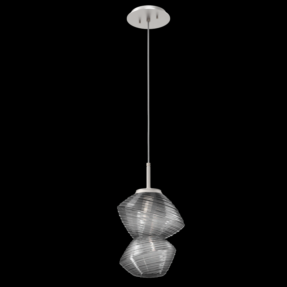 Mesa Pendant-Beige Silver-Smoke Blown Glass