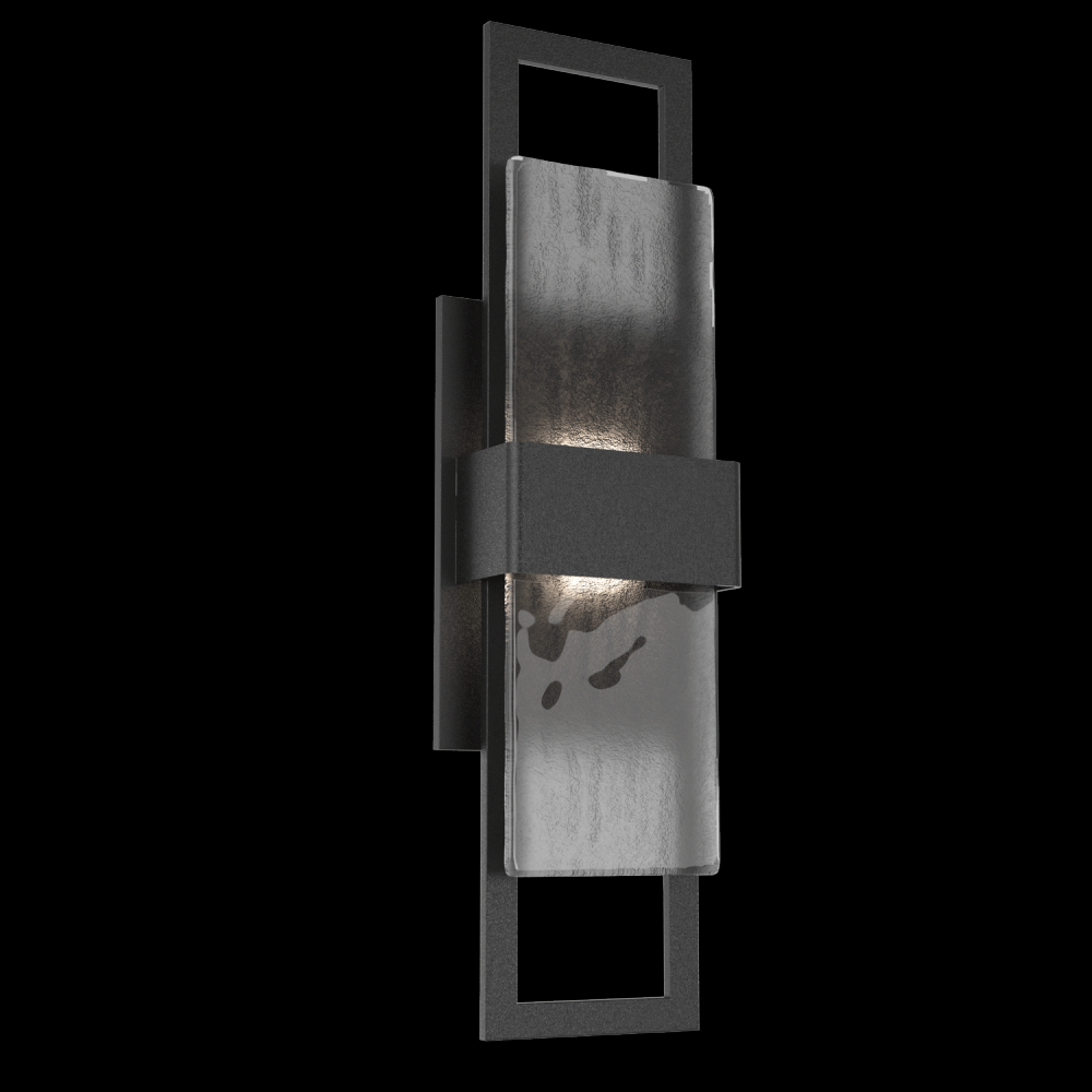 Sasha 20" Sconce-Textured Black-Smoke Granite