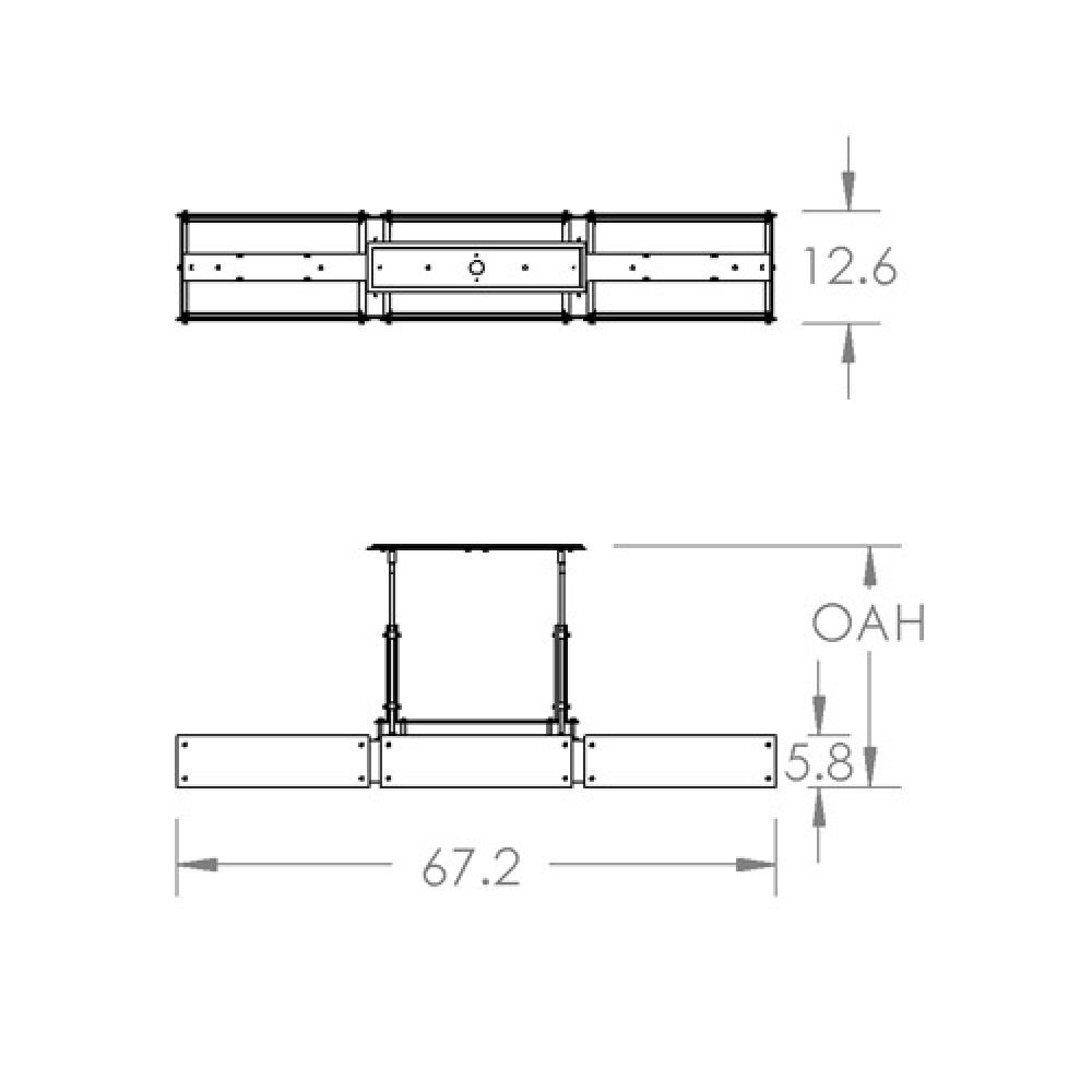 Urban Loft Trestle Linear - 67-Inch