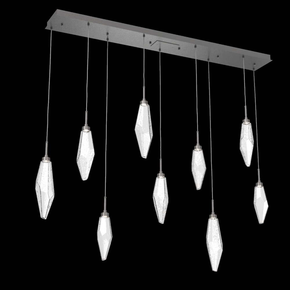 Rock Crystal Linear 9pc Multi-Pendant