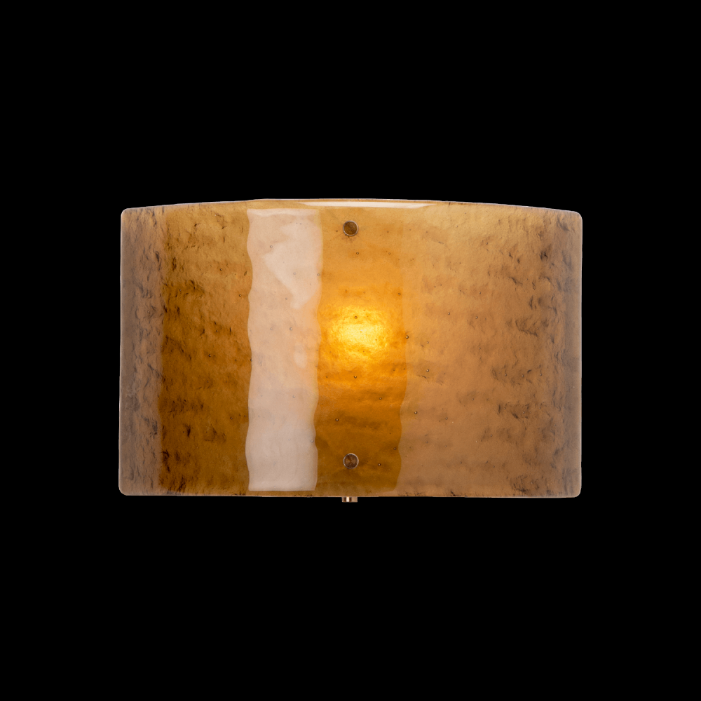 Textured Glass Round Cover Sconce