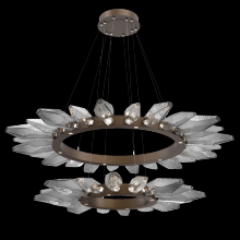 Hammerton CHB0050-2T-FB-CS-CA1-L1 - Rock Crystal Radial Ring Two Tier - 42/56-Flat Bronze