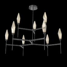 Hammerton CHB0050-54-MB-CB-001-L3 - Rock Crystal Round Belvedere Chandelier-54-Matte Black