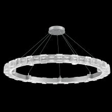 Hammerton CHB0087-50-CS-TE-CA1-L3 - Tessera 50in Ring-Classic Silver-Tetro Cast Glass