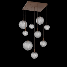 Hammerton CHB0092-09-BB-S-C01-L1 - Gaia Square Multi-Pendant Chandelier