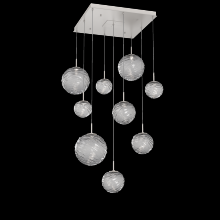 Hammerton CHB0092-09-BS-S-C01-L1 - Gaia Square Multi-Pendant Chandelier