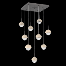 Hammerton CHB0093-09-GP-TC-C01-L1 - Cabochon Square Pendant Chandelier