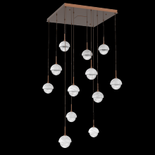 Hammerton CHB0093-12-BB-WC-C01-L3 - Cabochon Square Pendant Chandelier