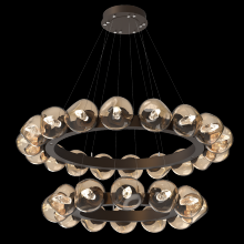 Hammerton CHB0095-2T-FB-GB-CA1-L3 - Luna Radial Ring Chandelier