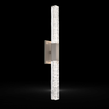 Hammerton IDB0060-02-BS-GC-L3 - Axis Double Sconce-Metallic Beige Silver-Clear Textured Cast Glass