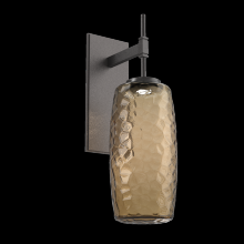 Hammerton IDB0091-01-GP-B-L3 - Vessel Tempo Sconce (Large)-Graphite-Bronze Blown Glass-LED 3000K