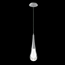 Hammerton LAB0078-01-CS-C-C01-L3 - Raindrop Pendant-Classic Silver-Blown Glass