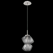 Hammerton LAB0089-01-BS-S-C01-L1 - Mesa Pendant-Beige Silver-Smoke Blown Glass