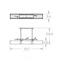 Hammerton PLB0032-0C-MB-BG-001-L3 - Ironwood Linear - 55-Inch (LED)