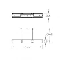 Hammerton PLB0044-56-FB-FS-001-E2 - Textured Glass Linear - 56-Inch