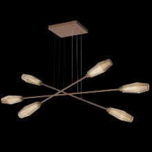 Hammerton PLB0049-M3-BB-B-CA1-L1 - Aalto Triple Moda-Burnished Bronze-Bronze Blown Glass-Stainless Cable-LED 2700K