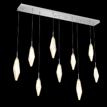 Hammerton PLB0050-09-CS-CA-C01-L3 - Rock Crystal Linear 9pc Multi-Pendant