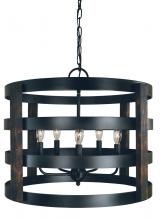 Framburg Limited Editions F-L1005 MBLACK - 5-Light Matte Black Homestead Chandelier