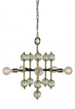 Framburg Limited Editions F-L1045 AB/MBLACK - 5-Light Antique Brass/Matte Black Gamma Chandelier