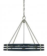 Framburg Limited Editions F-L1125 SP/MBLACK - 10-LIGHT SATIN PEWTER/MATTE BLACK LUXE CHANDELIER