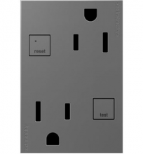 Legrand AGFTR2153M4 - adorne® Plus Size Tamper-Resistant 15A Duplex Self-Test GFCI Receptacles, Magnesium