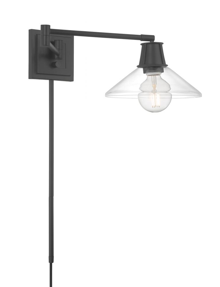 Dillon Swing Arm Wall Sconce - Matte Black