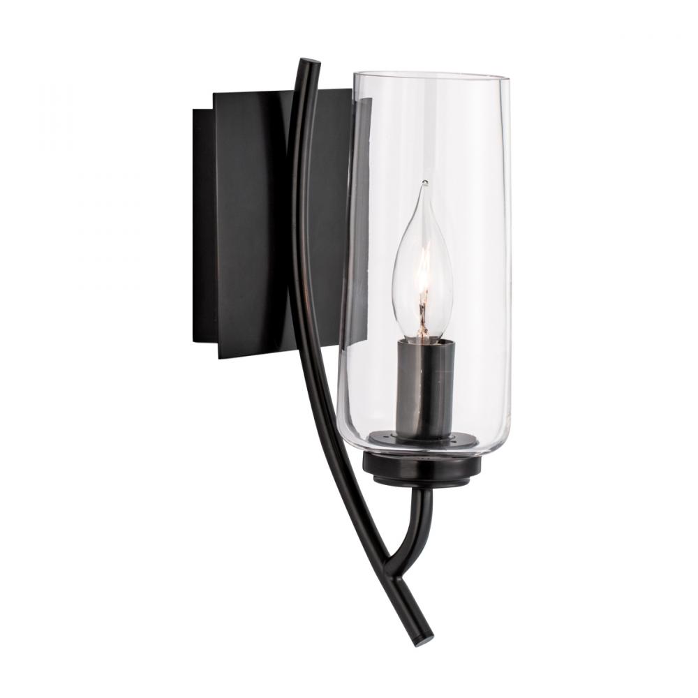 Tulip Sconce - Acid Dipped Black