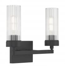 Norwell 2612-MB-CL - Lida Glass Bath Light - Matte Black