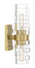 Norwell 9765-SB-IC - Murano 2-Light Vanity Sconce - Satin Brass