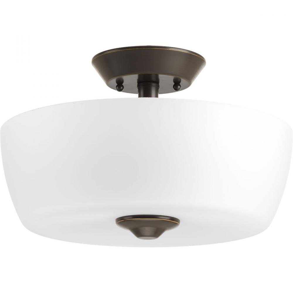 Leap Collection Two-Light 14" Semi-Flush Mount