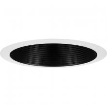 Progress P806000-031 - 6" Black Recessed Step Baffle Trim for 6" Housing (P806N series)