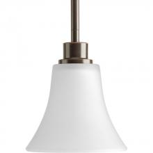 Progress P5270-20W - Joy Collection One-Light Antique Bronze Etched White Glass Traditional Mini-Pendant Light