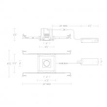 WAC US R3BSAN-NWD-WT - Ocular 3.0 Dim-to-Warm Square Adjustable Trim and Remodel Housing with New Construction Frame-In K